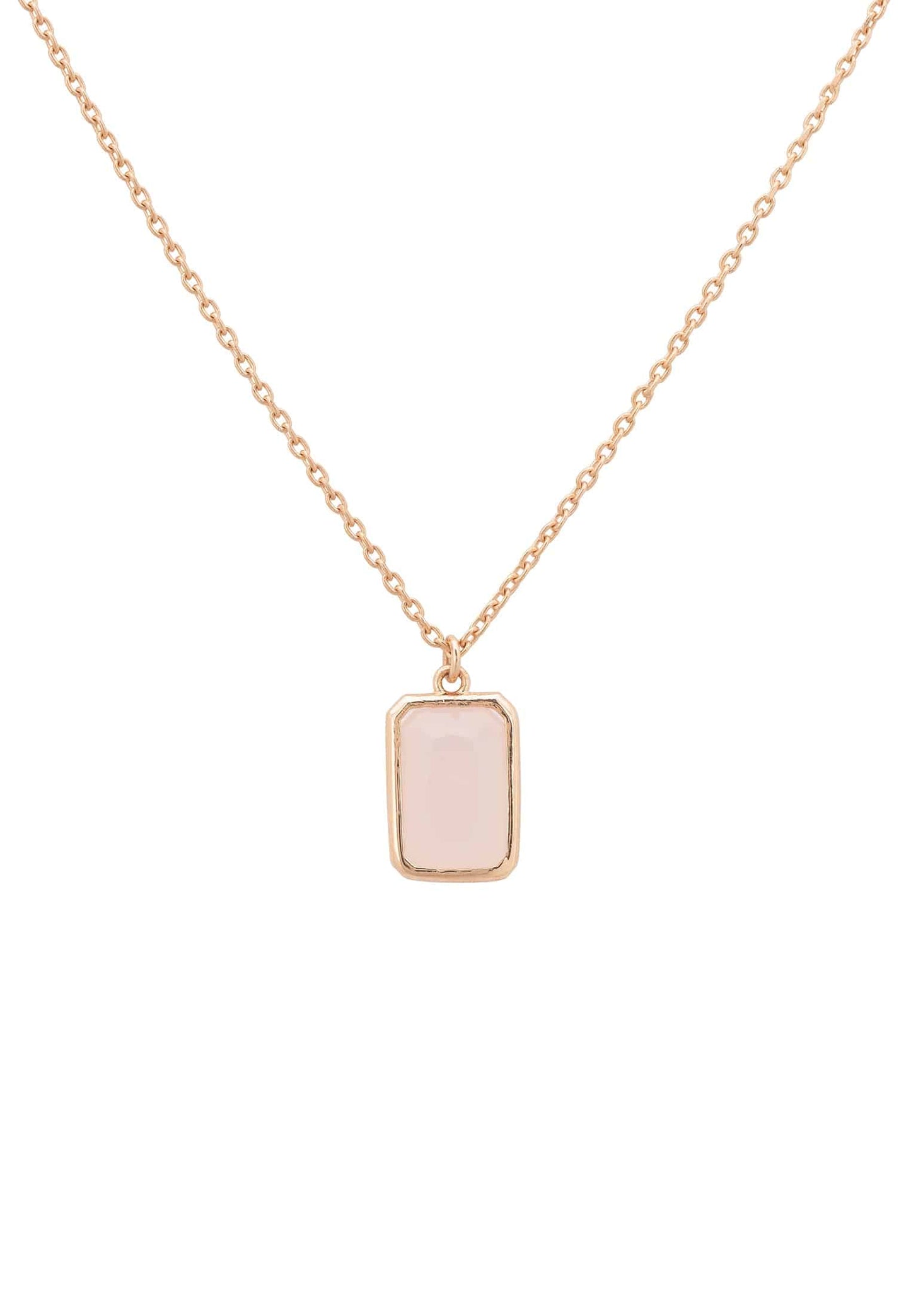 Portofino Necklace Rosegold Rose Quartz